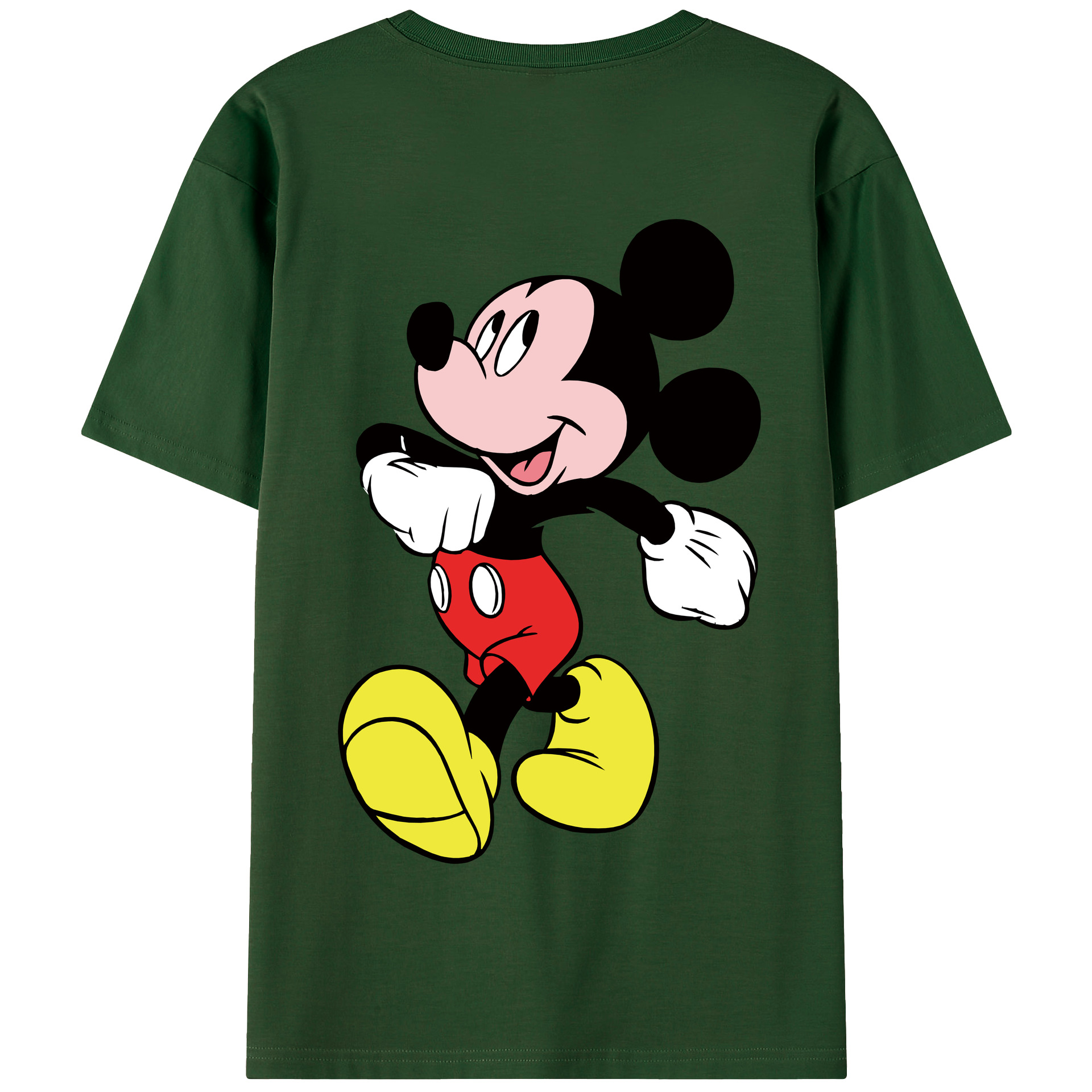 （画像用） ミッキーマウス Mickey Mouse 綿100％半袖Tシャツ（背面プリント）